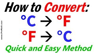 How to Convert From Fahrenheit to Celsius and Celsius to Fahrenheit  Quick and Easy Method [upl. by Aynot]