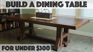 DIY Dining Table Pottery Barn Inspired Farmhouse Table [upl. by Rimas]