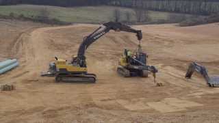 Convert a Volvo pipelayer PL3005D to an excavator a time laps [upl. by Idnic]