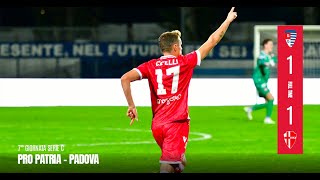 Pro PatriaPadova 11 highlights  7° Giornata Serie C 20242025 [upl. by Eudoxia]