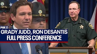 Grady Judd Ron DeSantis illegal immigration press conference [upl. by Janiuszck]