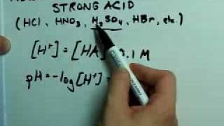 Calculate pH of a Strong Acid [upl. by Ain]