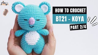 339  BT21  Koya Koala Amigurumi 24  How To Crochet Amigurumi  Crochet Tutorial  AmiSaigon [upl. by Ahsemed]