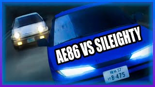 INITIAL D  AE86 VS SILEIGHTY HIGH QUALITY [upl. by Suiddaht]