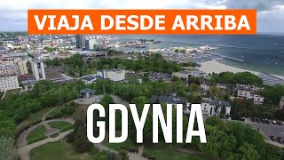 Gdynia Polonia  Ciudad playas mar visita viaje lugares  Vídeo 4k  Vista aérea de Gdynia [upl. by Allesig]