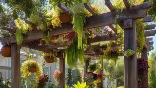 Pergola Decorate Designs With Hanging Plants Picture Ideas For Beautiful Homes Decorate Designs [upl. by Solnit]