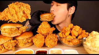 ASMR MUKBANG KFC FRIED CHICKEN amp CHICKEN SANDWICHES amp POPCORN CHICKEN amp MAC N CHEESE No Talking [upl. by Lelia942]