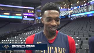 Herb Jones talks playing in Knockout Rounds taking on Kings again  New Orleans Pelicans [upl. by Pinebrook]