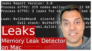 Using Leaks the valgrind equivalent on Mac Shown on M1 to detect memory leaks [upl. by Annaiek]