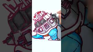 Coloring Gigantamax Blastoise shorts [upl. by Arlyn]