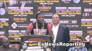 adrien broner vs marcos maidana press conference  broner says he going for the KO [upl. by Anidualc]