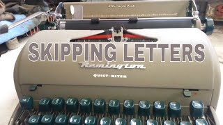 Remington QuietRiter Typewriter Skipping Letters Adjust Escapement Type Bar Trip [upl. by Deery]