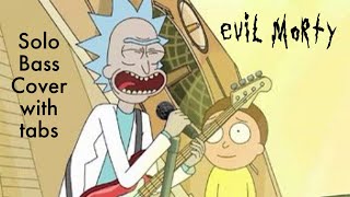 Tv Show 0  Evil Morty from Rick amp Morty  Solo Bass Cover free tabs [upl. by Asilrac991]