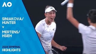 HunterSiniakova v HsiehMertens Highlights  Australian Open 2024 Semifinal [upl. by Olga986]