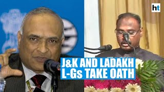 Girish Chandra Murmu takes oath as JampK LG RK Mathur as LG of Ladakh [upl. by Lowell]