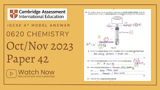 IGCSE Chemistry Paper 42  OctNov 2023  062042ON23 Q13 SOLVED [upl. by Ylrebmik554]