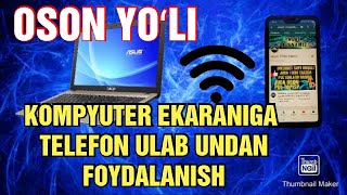 TELEFONNI KOMPYUTERGA ULASH  ТЕЛЕФОННИ КОМПЮТЕР ОРКАЛИ БОШКАРИШ [upl. by Ellehcsor]