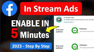 Enable Facebook In Stream Ads In 5 Minutes 2023 [upl. by Ellenwahs863]