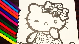 Hello Kitty boyama coloring Hello Kitty [upl. by Nealah]