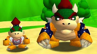 2 Players Super Bowser amp Bowser Jr 64  Full Game 100 Walkthrough [upl. by Arratoon]