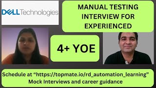 Manual Testing Interview Questions and Answers Manual Testing Mock Interview for Experienced [upl. by Ellehciram]