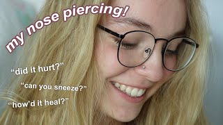 My nostril piercing experience  Pain level healing process etc [upl. by Dalpe307]