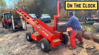 Split Force 1320T  How Fast To Split A Face Cord Of Firewood [upl. by Marcell]