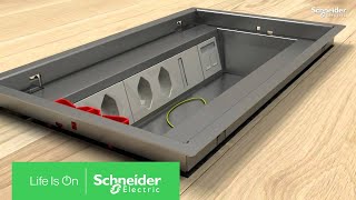 OptiLine 50  Bodendose mit Klappdeckel  Schneider Electric [upl. by Adeirf16]