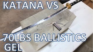 Gas Station Katana vs Ballistics Gel  Not What I Expected [upl. by Odraude183]