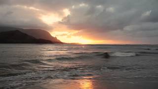 Hanalei Bay Sunset Kauai Island Hawaii April 2014 [upl. by Annodal589]