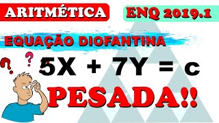 💥ENQ 20191 👉 EQUAÇÃO DIOFANTINA PESADONA  PROFMAT QUESTÃO 08 [upl. by Eniamert]