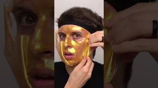 Gold PeelOff Mask ASMR [upl. by Eitak]