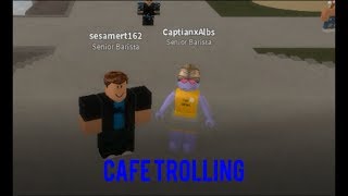 TROLLING AS CAFE WORKERS W FAN ON ROBLOX [upl. by Gerick]