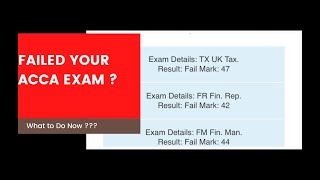 ACCA EXAM FAILED Dont Worry These Tips Will Help [upl. by Rossie]