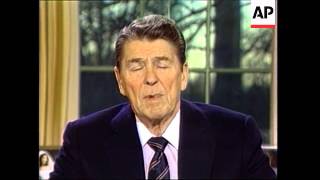 President Ronald Reagan addresses nation after the space shuttle Challenger expodes [upl. by Anelec653]