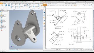 Inventor 2020 Tutorial 101  3D Model Basic amp Drawing [upl. by Malachi]