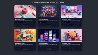 Responsive 3 Div Side by Side Layout HTML amp CSS Tutorial [upl. by Fransis]