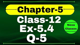 Class 12 Ex 54 Q5 Math  Differentiability  Q5 Ex 54 Class 12 Math  Ex 54 Q5 Class 12 Math [upl. by Eneleuqcaj]