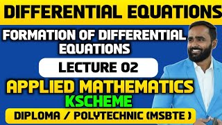 Differential EquationFormation of Differential EquationsDiploma PolytechnicAPPLIED MATHEMATICS [upl. by Mazel]