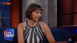 Rashida Jones Teaches Stephen How To Be A Feminist [upl. by Rednasyl501]