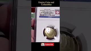 ECC Short 173  5 Gold Baseball Hall of Fame Coin [upl. by Aydiv]