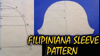 Filipiniana Sleeve patternhow to sew Filipiniana sleeve  Diy easy Filipiniana sleeve pattern [upl. by Wynny]