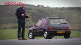 Peugeot 205 GTI the original hot hatch  hero car by wwwautocarcouk [upl. by Gnal261]