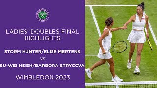 HunterMertens vs HsiehStrycova Ladies Doubles Final Highlights  Wimbledon 2023 [upl. by Annoek]