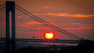 Sunset ASMR Meditation Music  Verrazzano Bridge  BAY RIDGE 070113  Brooklyn NYC [upl. by Gromme]