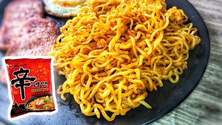 Korean Spicy Shin Ramyun  Stir Fry Ramen Recipe Not Noodle Soup [upl. by Jedlicka]