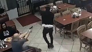 Armed Restaurant Robbery Suspect Shot Dead by Customer [upl. by Trebmer278]