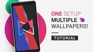 How To Set Multiple Wallpapers AT ONCE On Android  Tutorial [upl. by Anemij]