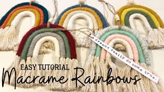 The best HOW TO MAKE MACRAME RAINBOWS tutorial on Youtube [upl. by Downey743]