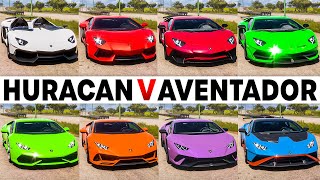 FH5  Huracans VS Aventadors  Aventador SVJ SV LP 700 J Performante EVO STO amp LP 610 [upl. by Ikceb]